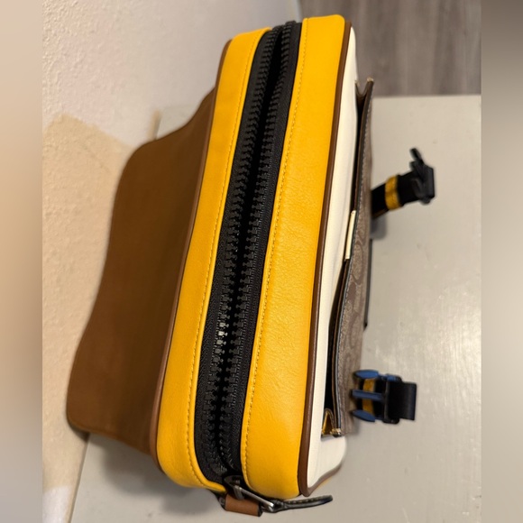 Coach men's Track Crossbody In Colorblock Signature Canvas CC357 - Picture 6 of 13